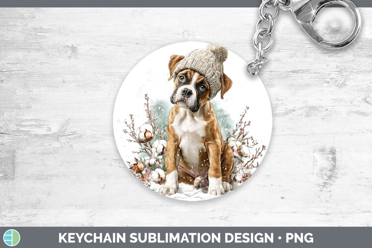GorgeousDogs 02 Winter Knit Hat Keychain design.