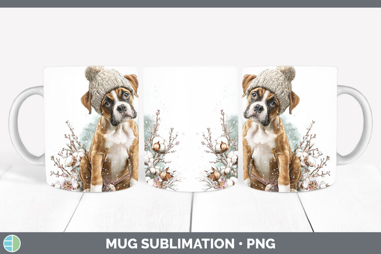 GorgeousDogs 02 Winter Knit Hat Mug Wrap design.