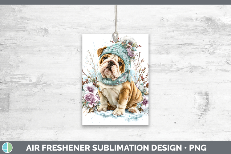 Bulldog Dogs 02 Winter Knit Hat Air Freshener Sublimation De