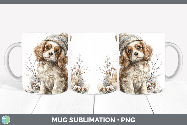 Cavalier King Charles Spaniel Dogs 02 Winter Knit Hat Mug Wr