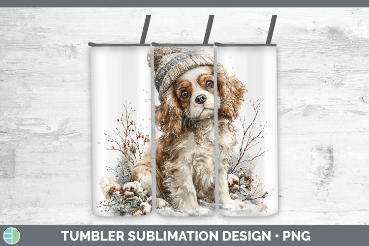 Cavalier King Charles Spaniel Dogs 02 Winter Knit Hat Tumble