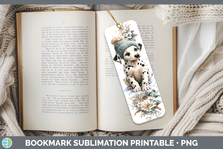 Dalmatian Dogs 02 Winter Knit Hat Bookmark Sublimation Desig