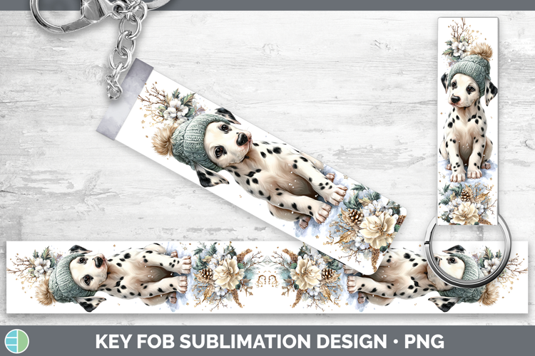 Dalmatian Dogs 02 Winter Knit Hat Key Fob Sublimation Design