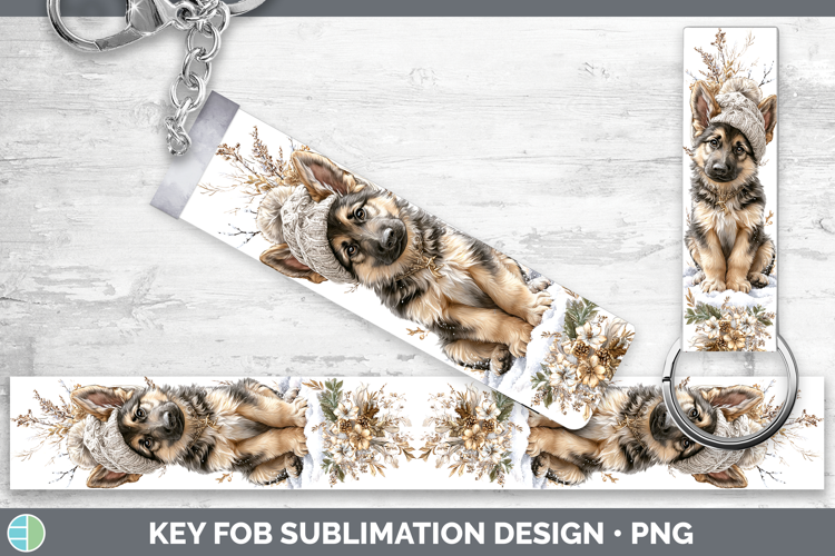 German Shepherd Dogs 02 Winter Knit Hat Key Fob Sublimation