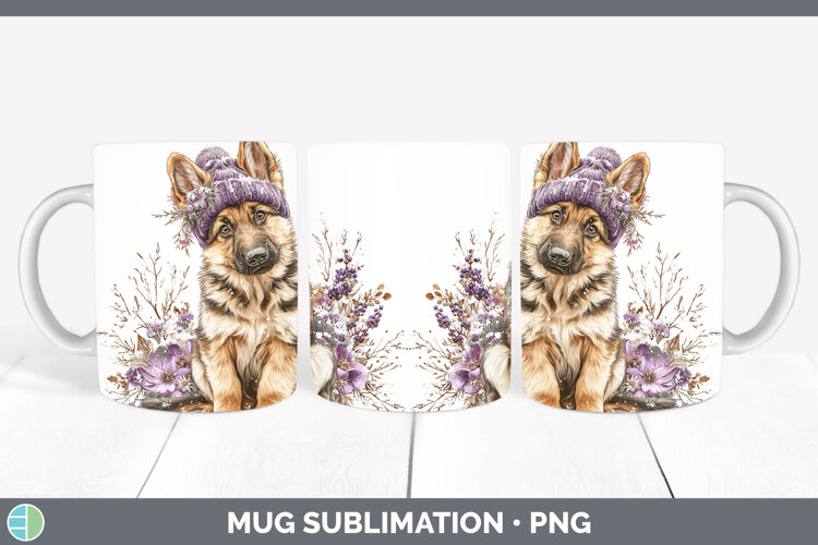 GorgeousDogs 02 Winter Knit Hat Mug Wrap design.