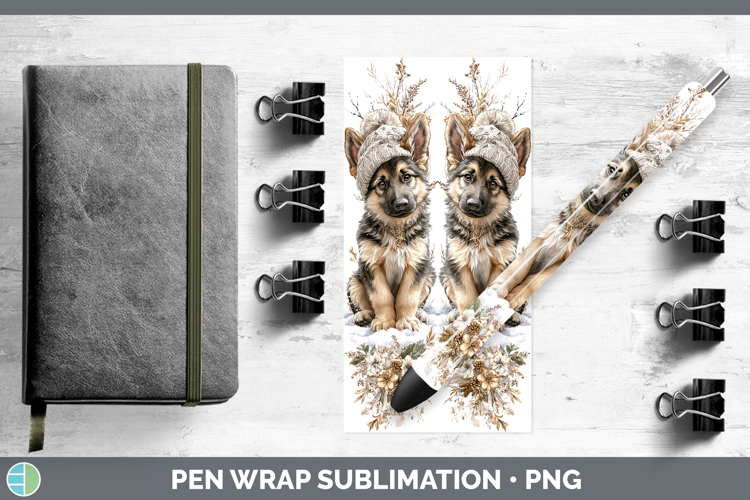German Shepherd Dogs 02 Winter Knit Hat Pen Wrap Sublimation