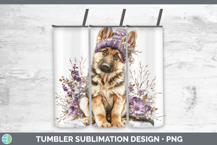 German Shepherd Dogs 02 Winter Knit Hat Tumbler Sublimation