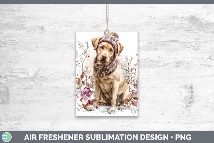Labrador Retriever Dogs 02 Winter Knit Hat Air Freshener Sub