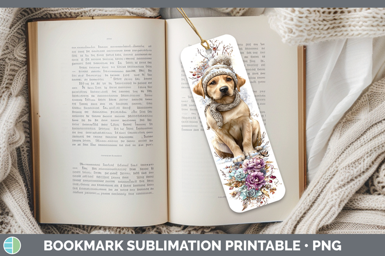 Labrador Retriever Dogs 02 Winter Knit Hat Bookmark Sublimat