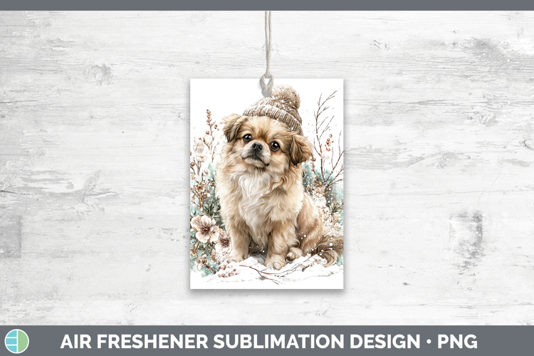 Pekingese Dogs 02 Winter Knit Hat Air Freshener Sublimation
