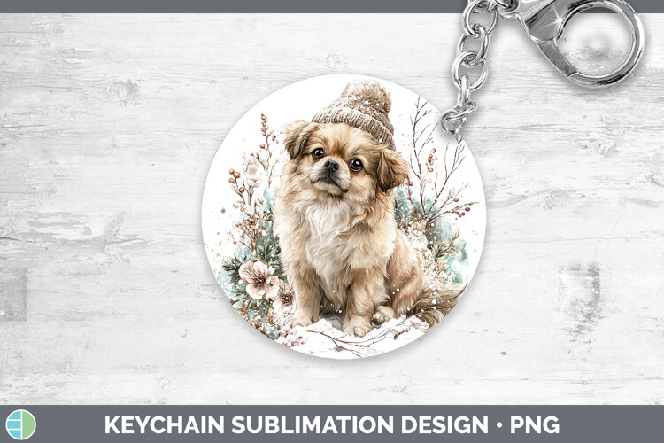 GorgeousDogs 02 Winter Knit Hat Keychain design.