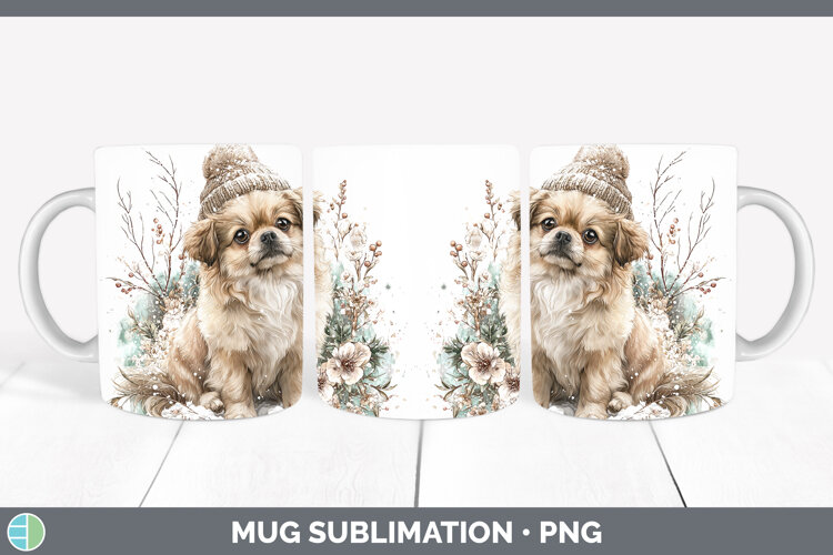 GorgeousDogs 02 Winter Knit Hat Mug Wrap design.
