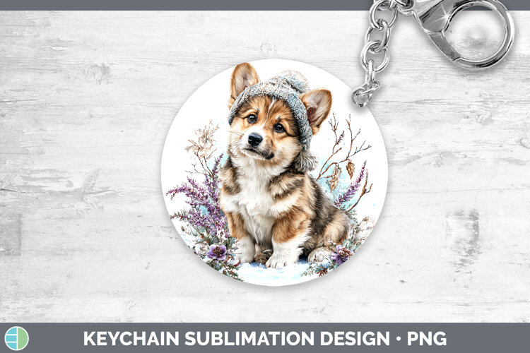 GorgeousDogs 02 Winter Knit Hat Keychain design.