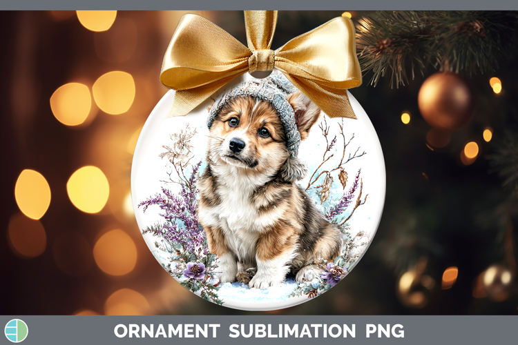 Pembrook Corgi Dogs 02 Winter Knit Hat Ornament Sublimation