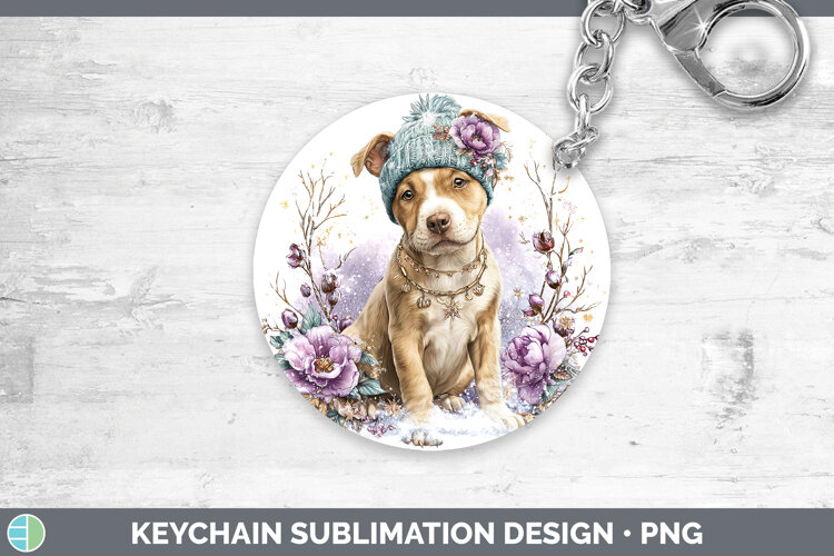 GorgeousDogs 02 Winter Knit Hat Keychain design.