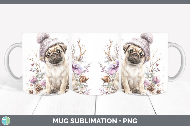GorgeousDogs 02 Winter Knit Hat Mug Wrap design.