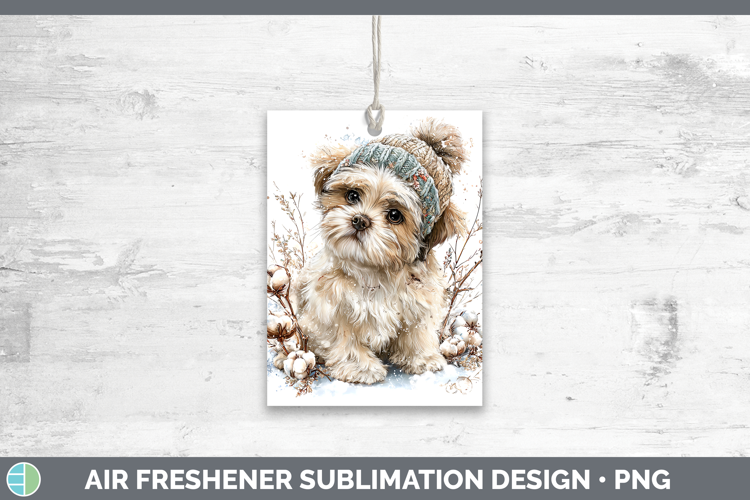 Shih Tzu Dogs 02 Winter Knit Hat Air Freshener Sublimation D