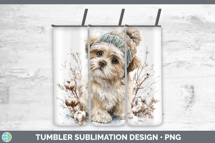 GorgeousDogs 02 Winter Knit Hat Tumbler design.