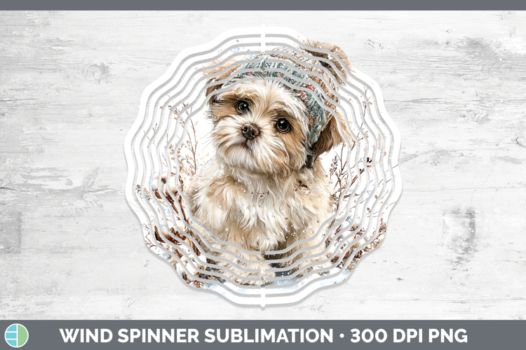Shih Tzu Dogs 02 Winter Knit Hat Wind Spinner Sublimation De