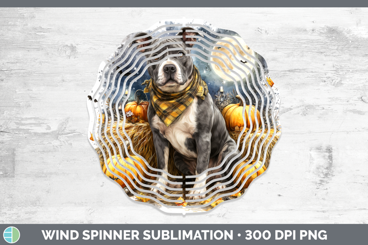 American Staffordshire Wind Spinner Dogs 03 Bandana Hallowee