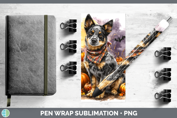 Australian Cattle Dog Pen Wrap Dogs 03 Bandana Halloween Sub