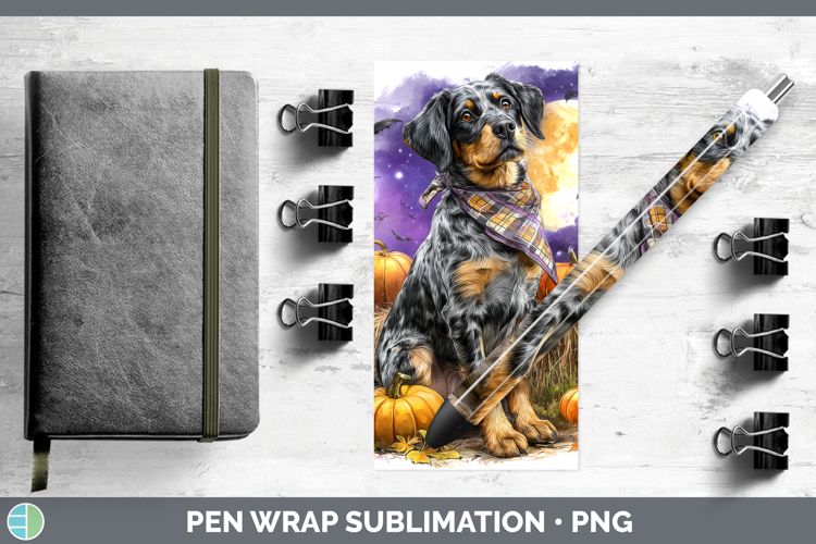 Bluetick Coonhound Pen Wrap Dogs 03 Bandana Halloween Sublim