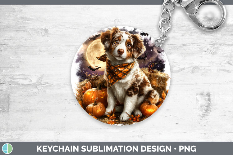 GorgeousDogs 03 Bandana Halloween Keychain design.