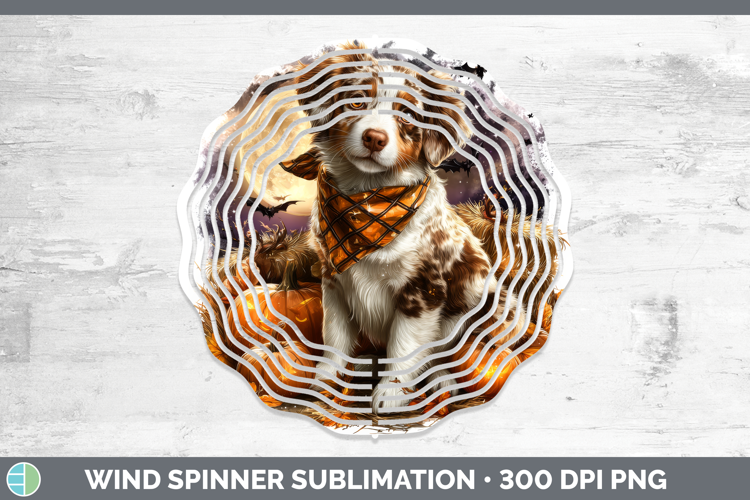 Brittany Dog Wind Spinner Dogs 03 Bandana Halloween Sublimat