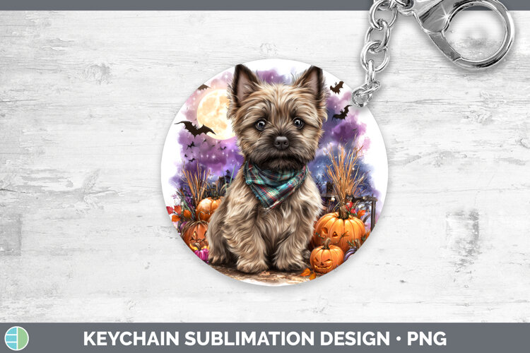 GorgeousDogs 03 Bandana Halloween Keychain design.