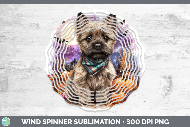 Cairn Terrier Wind Spinner Dogs 03 Bandana Halloween Sublima