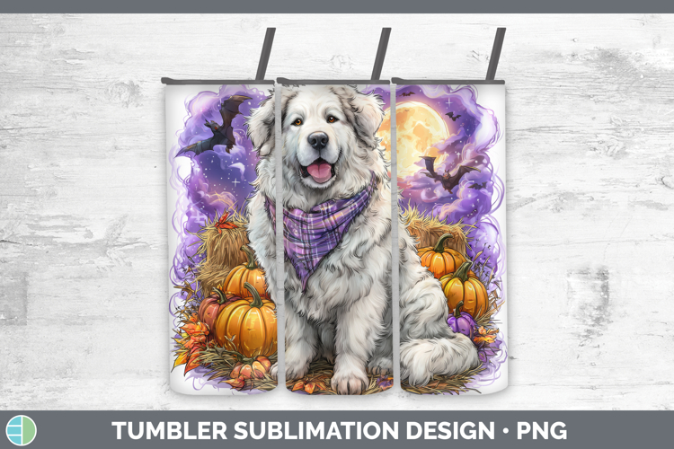 Great Pyrenees Tumbler Dogs 03 Bandana Halloween Sublimation