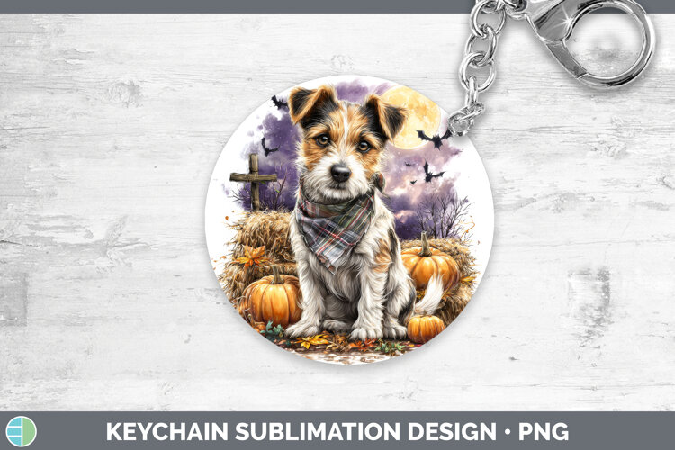 GorgeousDogs 03 Bandana Halloween Keychain design.