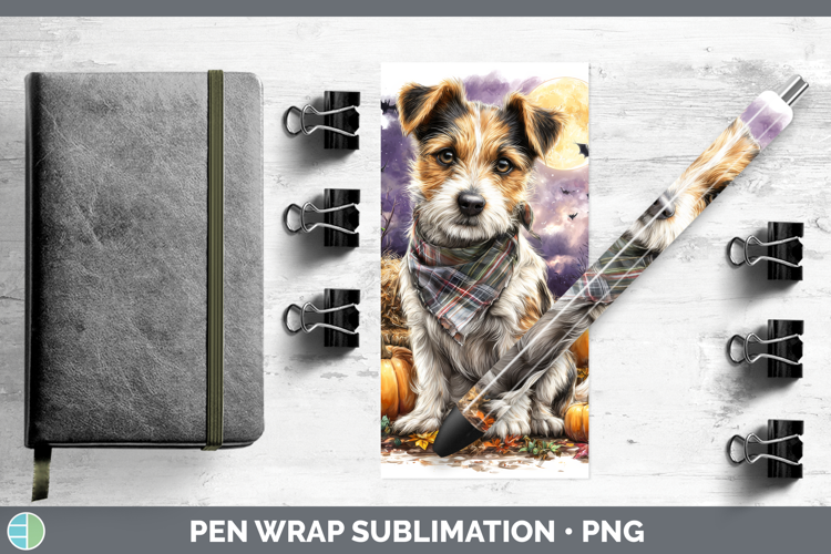Jack Russell Terrier Pen Wrap Dogs 03 Bandana Halloween Subl