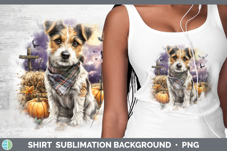 Jack Russell Terrier Shirt Dogs 03 Bandana Halloween Sublima