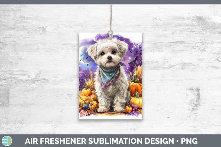 Maltese Air Freshener Dogs 03 Bandana Halloween Sublimation