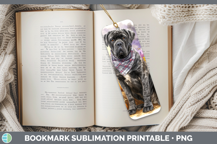 Mastiff Bookmark Dogs 03 Bandana Halloween Sublimation Print