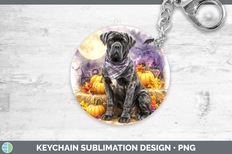 GorgeousDogs 03 Bandana Halloween Keychain design.