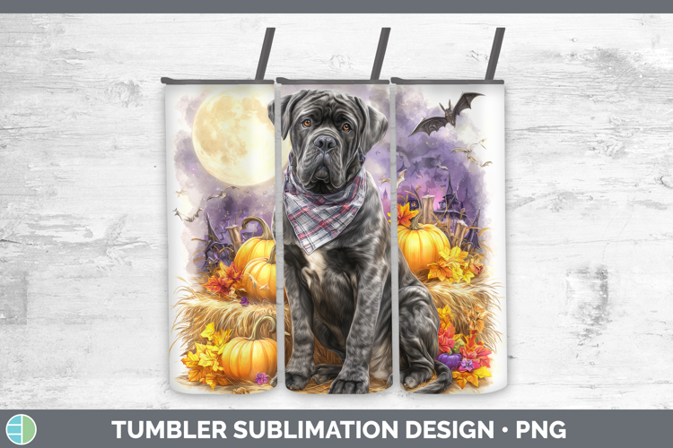 Mastiff Tumbler Dogs 03 Bandana Halloween Sublimation 20 oz