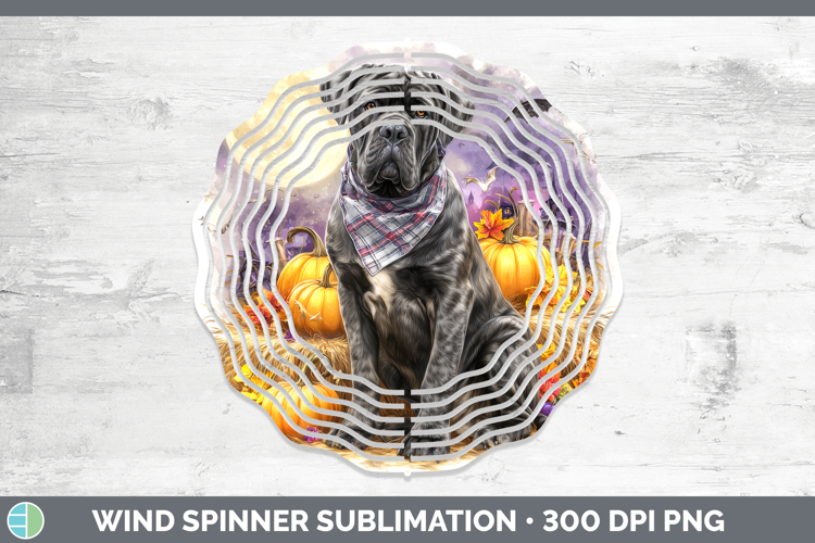 Mastiff Wind Spinner Dogs 03 Bandana Halloween Sublimation S