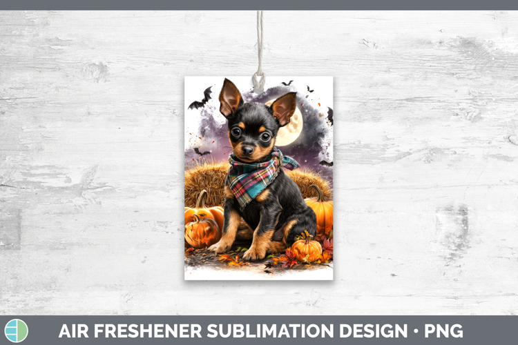 Miniature Pinscher Air Freshener Dogs 03 Bandana Halloween S
