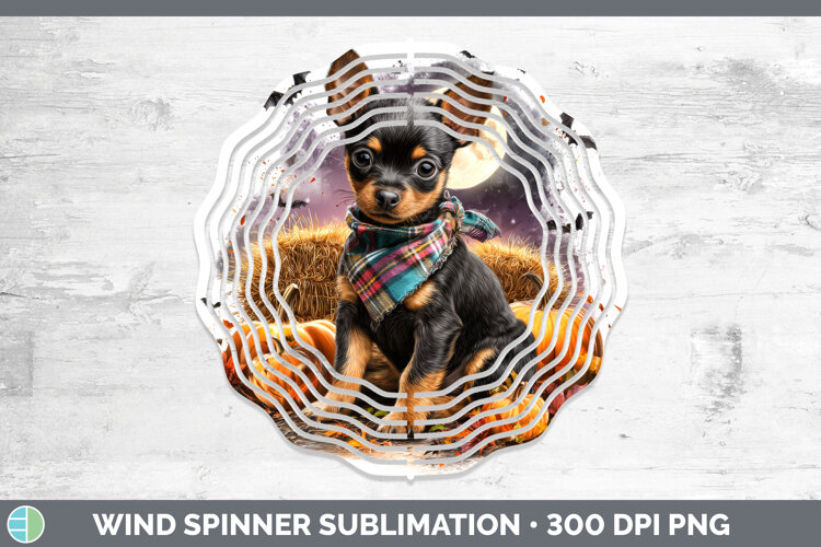 GorgeousDogs 03 Bandana Halloween Wind Spinner design.
