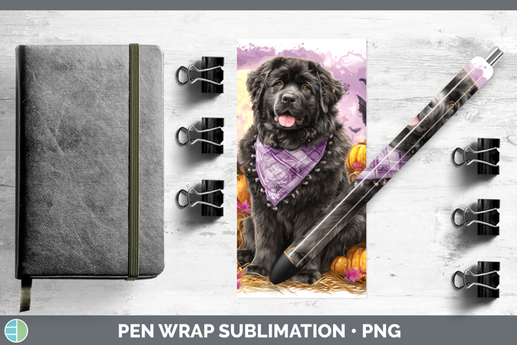 Newfoundland Pen Wrap Dogs 03 Bandana Halloween Sublimation