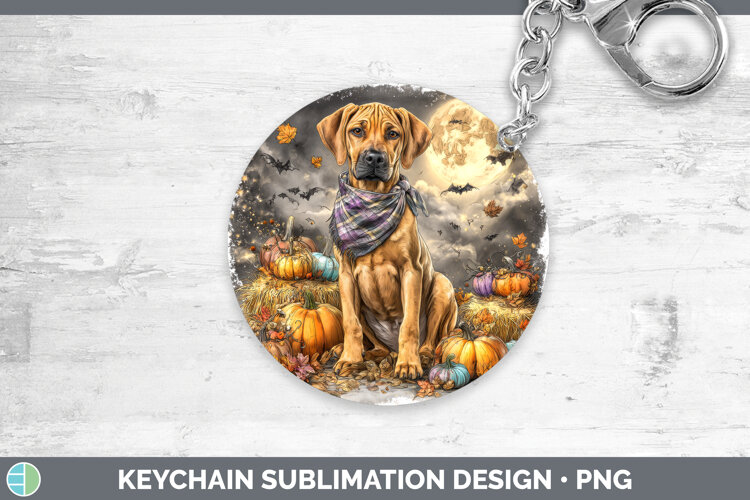 GorgeousDogs 03 Bandana Halloween Keychain design.