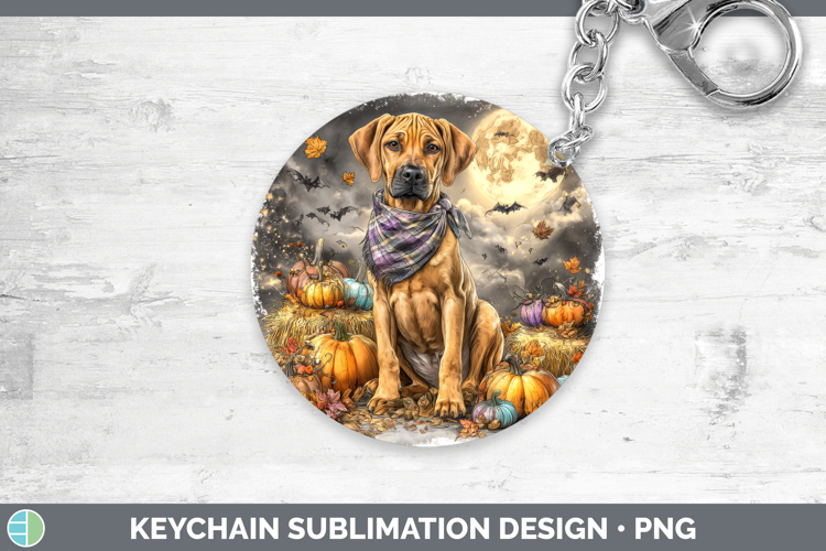 Rhodesian Ridgeback Keychain Dogs 03 Bandana Halloween Subli