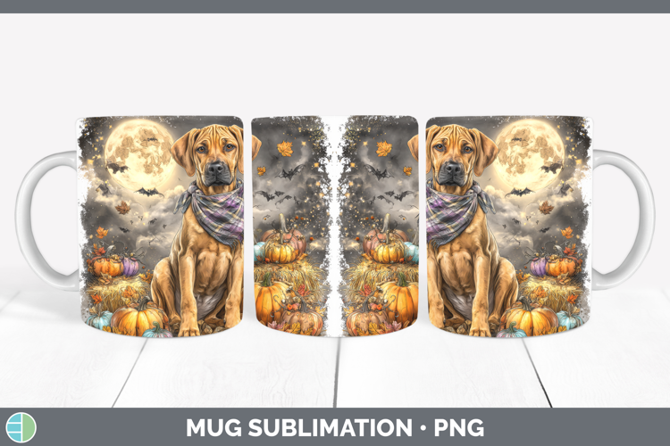 Rhodesian Ridgeback Mug Wrap Dogs 03 Bandana Halloween Subli