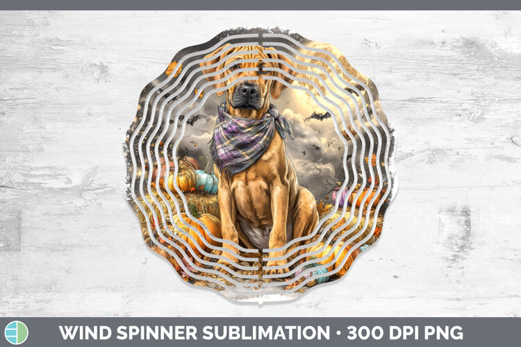 GorgeousDogs 03 Bandana Halloween Wind Spinner design.