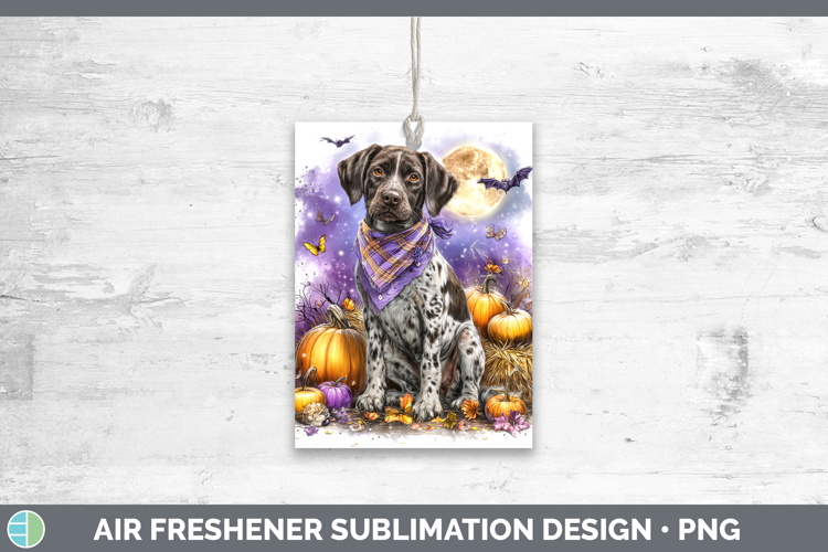 Shorthaired Pointer Air Freshener Dogs 03 Bandana Halloween