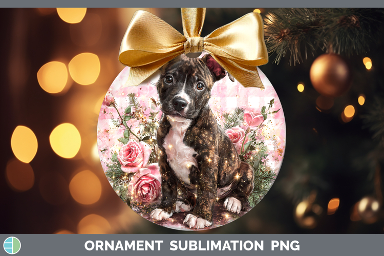 American Staffordshire Dogs 03 Checker Valentine Ornament Su