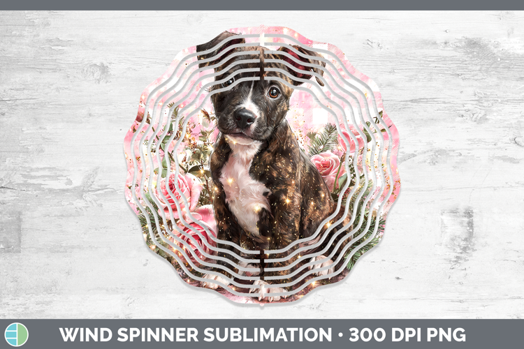 American Staffordshire Dogs 03 Checker Valentine Wind Spinne