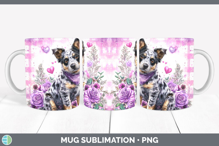 GorgeousDogs 03 Checker Valentine Mug Wrap design.